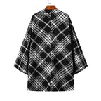 Hienosti ruudullinen miesten poncho
