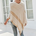 Neulottu talviponcho