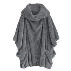 Pehmeä ruudullinen miesten poncho