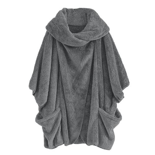 Pehmeä ruudullinen miesten poncho