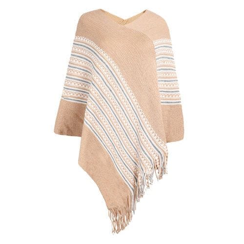 Etninen poncho tupsuilla