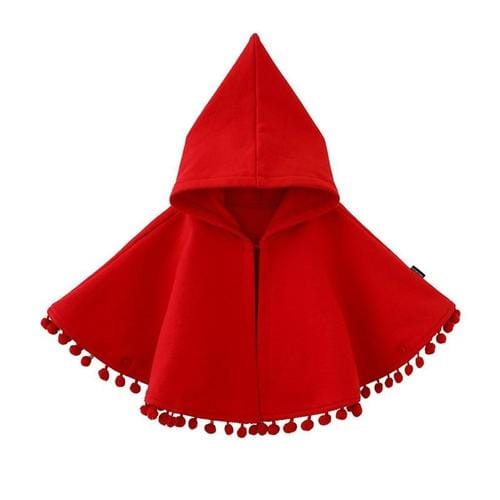 Vauvan poncho Punahilkka