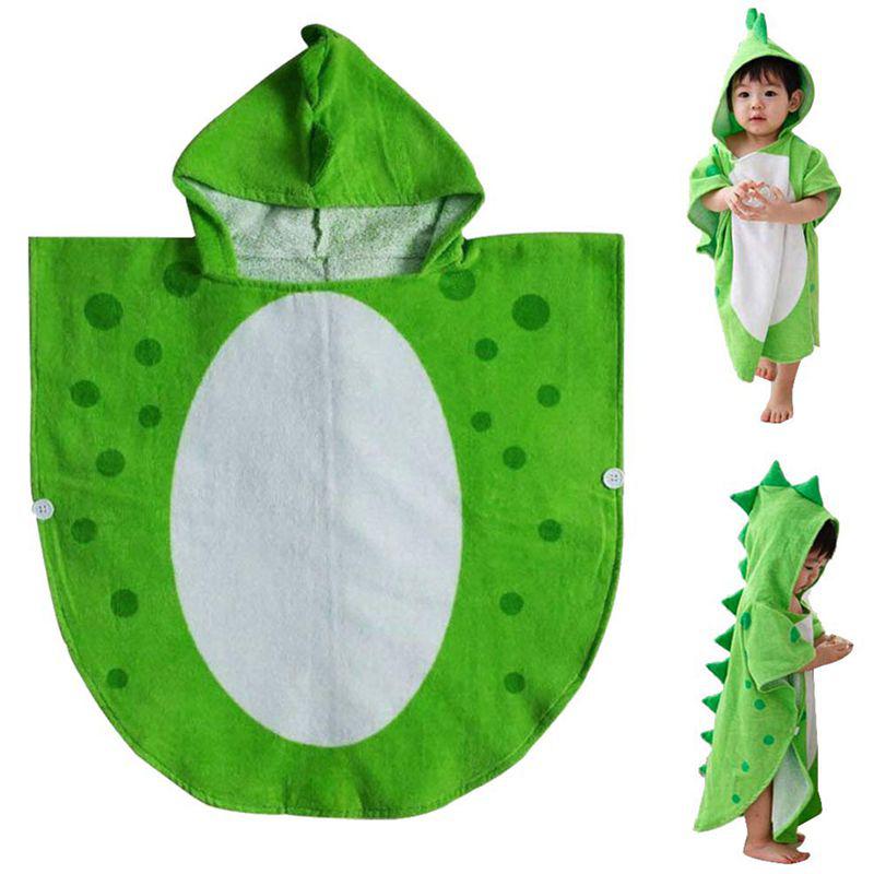 Vauvan kylpyponcho dinosauruskuviolla