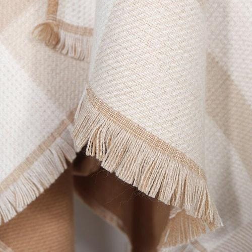 Cashmere naisten poncho V-pääntiellä