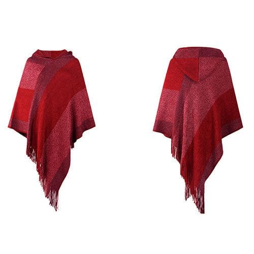 Naisten poncho hupulla