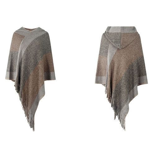 Naisten poncho hupulla