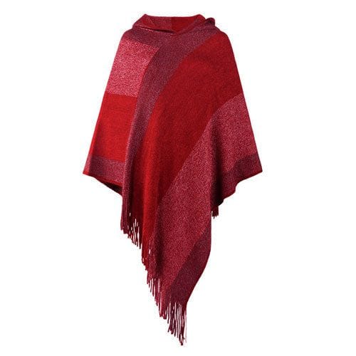 Naisten poncho hupulla