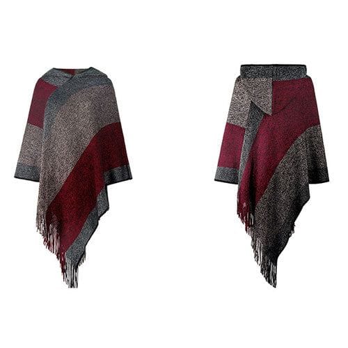 Naisten poncho hupulla
