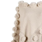 Naisten poncho tupsuilla, puuvillaa
