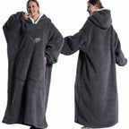 Naisten fleecehuopa poncho hupulla