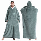 Naisten fleecehuopa poncho hupulla