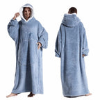 Naisten fleecehuopa poncho hupulla
