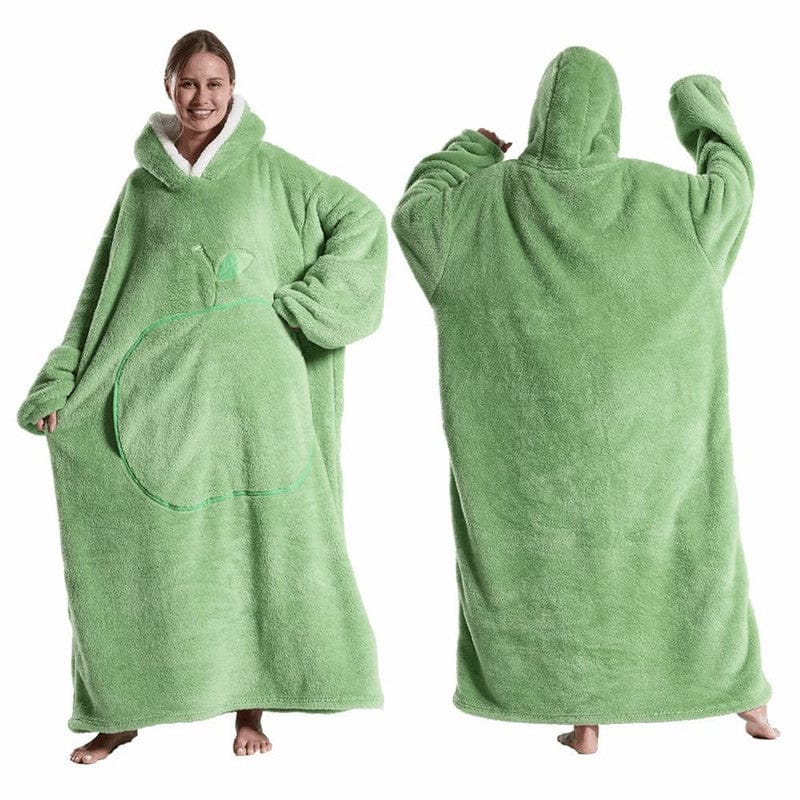 Naisten fleecehuopa poncho hupulla