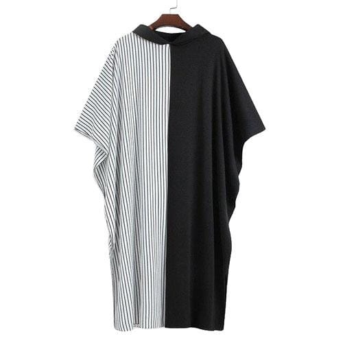 Erikoispitkä kaksisävyinen miesten poncho