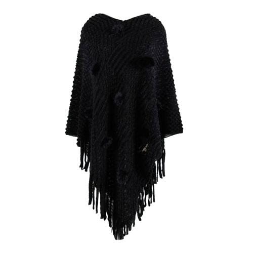 Hieno naisten poncho tupsuilla