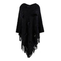 Hieno naisten poncho tupsuilla