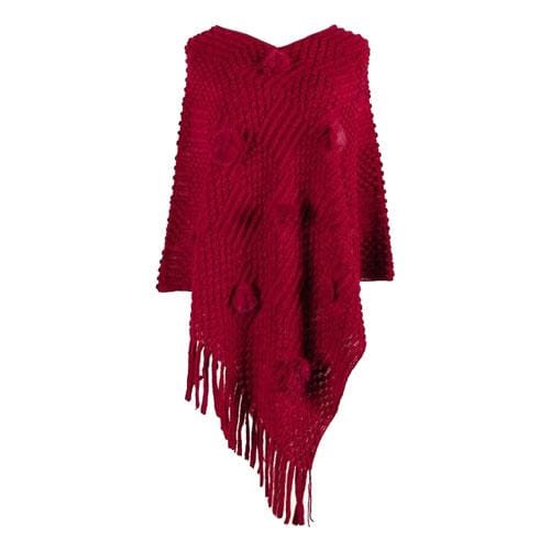 Hieno naisten poncho tupsuilla