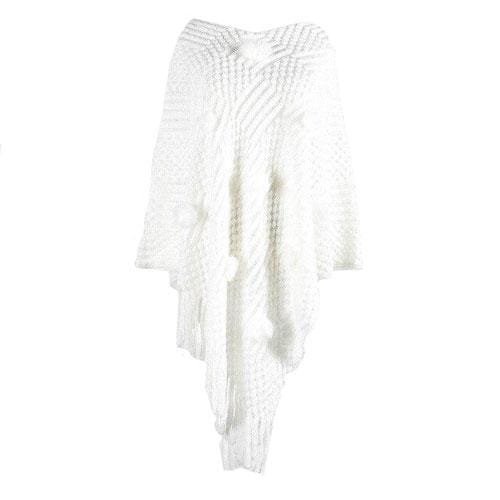 Hieno naisten poncho tupsuilla