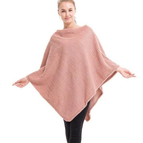 Fleece-takakankainen poncho naisille