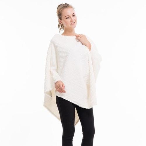 Fleece-takakankainen poncho naisille