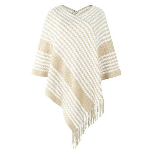Neulottu talviponcho