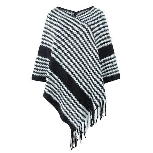 Neulottu talviponcho