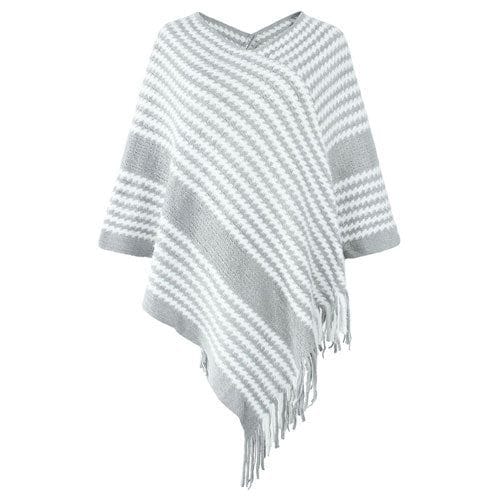 Neulottu talviponcho