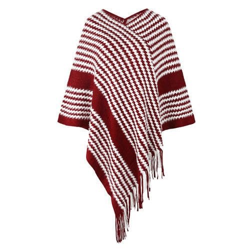 Neulottu talviponcho