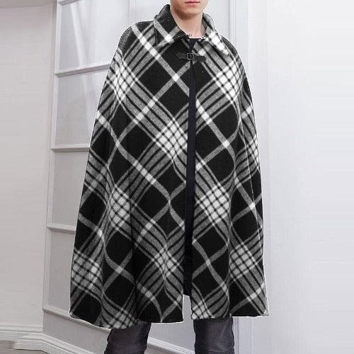 Ruudullinen talviponcho miehille
