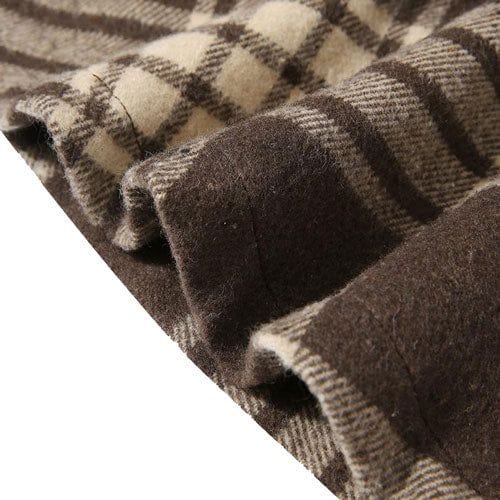 Ruudullinen talviponcho miehille