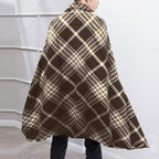Ruudullinen talviponcho miehille