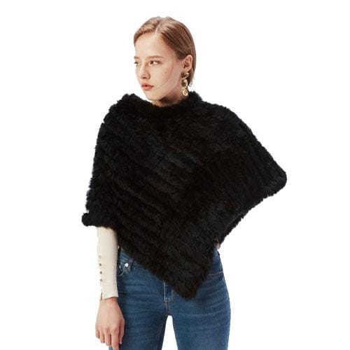 Raidallinen turkisnaisten poncho