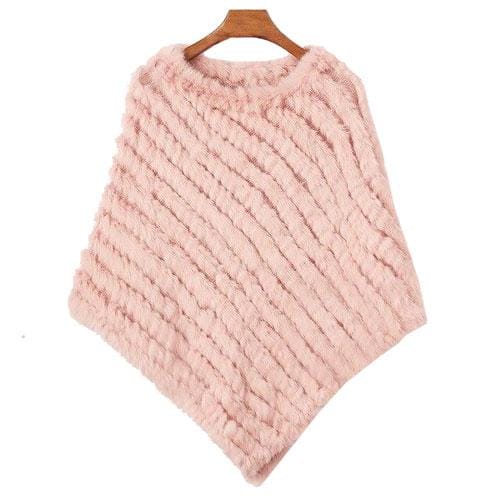 Raidallinen turkisnaisten poncho