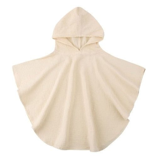 Puuvillainen kylpyponcho vauvoille