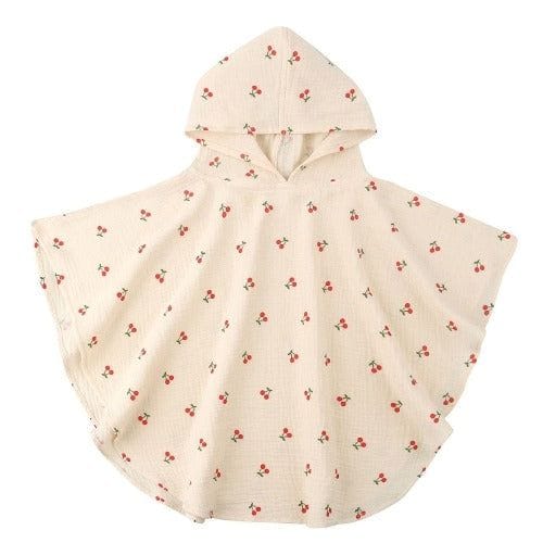 Puuvillainen kylpyponcho vauvoille