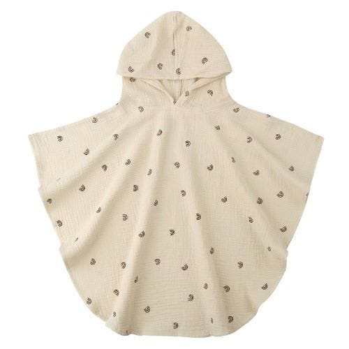 Puuvillainen kylpyponcho vauvoille