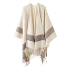 Naisten talviponcho puuvillasta