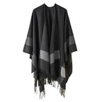 Naisten talviponcho puuvillasta