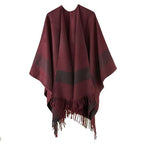 Naisten talviponcho puuvillasta