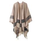 Naisten talviponcho puuvillasta