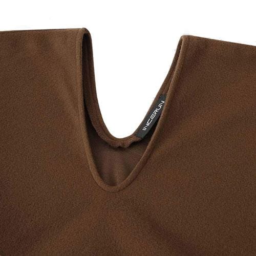 Pitkä, tyylikäs miesten poncho