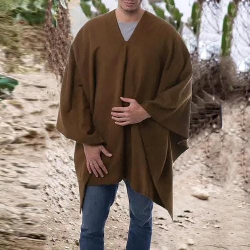 Pitkä, tyylikäs miesten poncho