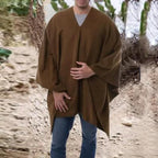 Pitkä, tyylikäs miesten poncho