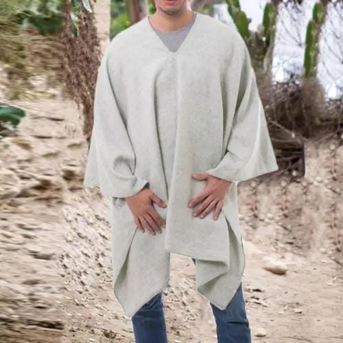 Pitkä, tyylikäs miesten poncho