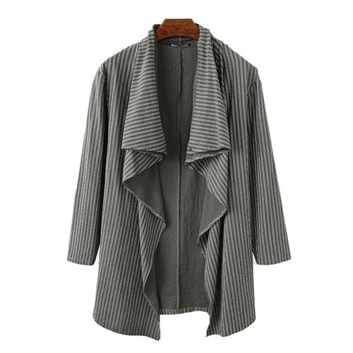 Meri-aiheinen miesten poncho hienoilla raidoilla