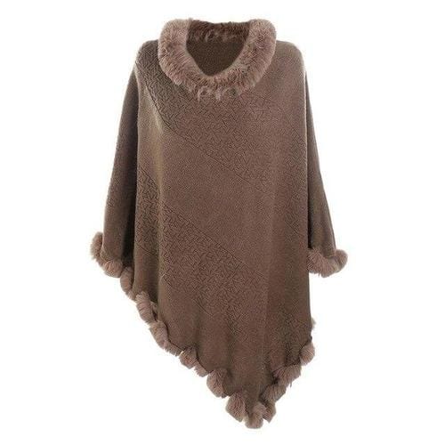 Naisten ruudullinen poncho, kashmir
