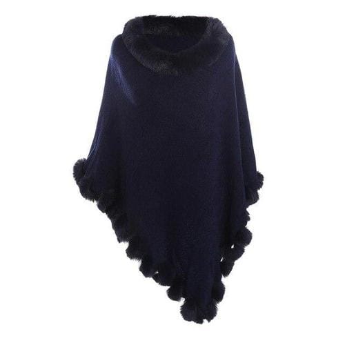 Naisten ruudullinen poncho, kashmir