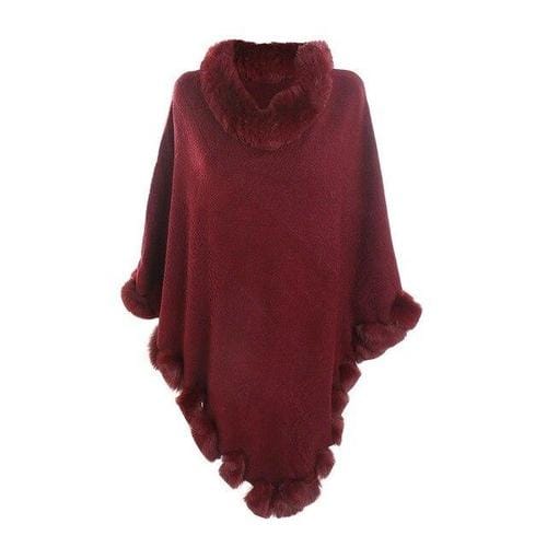 Naisten ruudullinen poncho, kashmir
