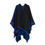 Naisten ruudullinen talviponcho