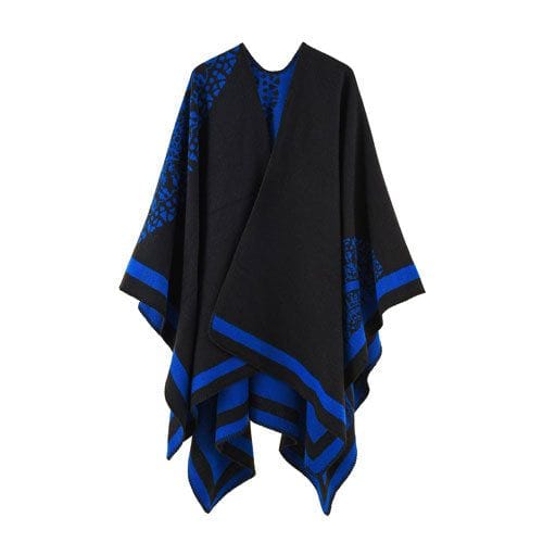 Naisten ruudullinen talviponcho
